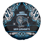 Ngati Kahungunu Aotearoa Meri Kirihimete Spare Tire Cover Maori Kiwi Bird Silver Fern Koru Pattern