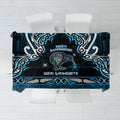 Ngati Kahungunu Aotearoa Meri Kirihimete Tablecloth Maori Kiwi Bird Silver Fern Koru Pattern