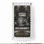 Waikato Tainui Aotearoa Meri Kirihimete Baby Bed Cover Maori Kiwi Bird Silver Fern Koru Pattern