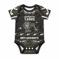 Personalised Waikato Tainui Aotearoa Meri Kirihimete Baby Onesie Maori Kiwi Bird Silver Fern Koru Pattern
