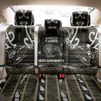 Waikato Tainui Aotearoa Meri Kirihimete Back Car Seat Cover Maori Kiwi Bird Silver Fern Koru Pattern