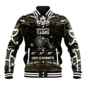 Personalised Waikato Tainui Aotearoa Meri Kirihimete Baseball Jacket Maori Kiwi Bird Silver Fern Koru Pattern