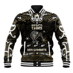Personalised Waikato Tainui Aotearoa Meri Kirihimete Baseball Jacket Maori Kiwi Bird Silver Fern Koru Pattern