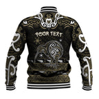 Personalised Waikato Tainui Aotearoa Meri Kirihimete Baseball Jacket Maori Kiwi Bird Silver Fern Koru Pattern
