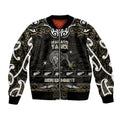 Personalised Waikato Tainui Aotearoa Meri Kirihimete Bomber Jacket Maori Kiwi Bird Silver Fern Koru Pattern