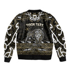 Personalised Waikato Tainui Aotearoa Meri Kirihimete Bomber Jacket Maori Kiwi Bird Silver Fern Koru Pattern