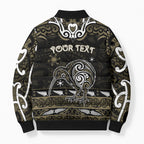 Personalised Waikato Tainui Aotearoa Meri Kirihimete Bomber Puffer Jacket Maori Kiwi Bird Silver Fern Koru Pattern