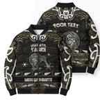 Personalised Waikato Tainui Aotearoa Meri Kirihimete Bomber Puffer Jacket Maori Kiwi Bird Silver Fern Koru Pattern