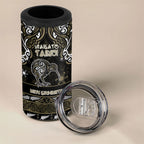 Personalised Waikato Tainui Aotearoa Meri Kirihimete 4 in 1 Can Cooler Tumbler Maori Kiwi Bird Silver Fern Koru Pattern