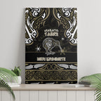 Waikato Tainui Aotearoa Meri Kirihimete Canvas Wall Art Maori Kiwi Bird Silver Fern Koru Pattern