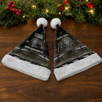Personalised Waikato Tainui Aotearoa Meri Kirihimete Christmas Santa Hat Maori Kiwi Bird Silver Fern Koru Pattern