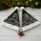 Personalised Waikato Tainui Aotearoa Meri Kirihimete Christmas Santa Hat Maori Kiwi Bird Silver Fern Koru Pattern
