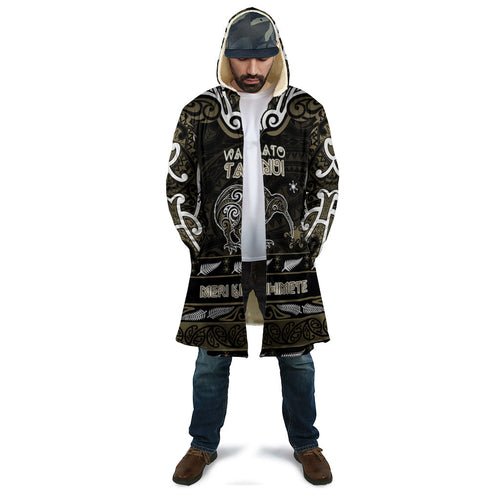 Personalised Waikato Tainui Aotearoa Meri Kirihimete Cloak Maori Kiwi Bird Silver Fern Koru Pattern