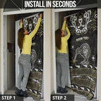 Personalised Waikato Tainui Aotearoa Meri Kirihimete Door Cover Maori Kiwi Bird Silver Fern Koru Pattern