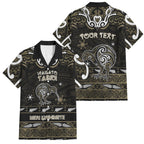 Personalised Waikato Tainui Aotearoa Meri Kirihimete Family Matching Summer Maxi Dress and Hawaiian Shirt Maori Kiwi Bird Silver Fern Koru Pattern