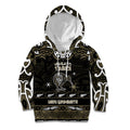 Personalised Waikato Tainui Aotearoa Meri Kirihimete Kid Hoodie Maori Kiwi Bird Silver Fern Koru Pattern