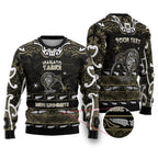 Personalised Waikato Tainui Aotearoa Meri Kirihimete Ugly Christmas Sweater Maori Kiwi Bird Silver Fern Koru Pattern