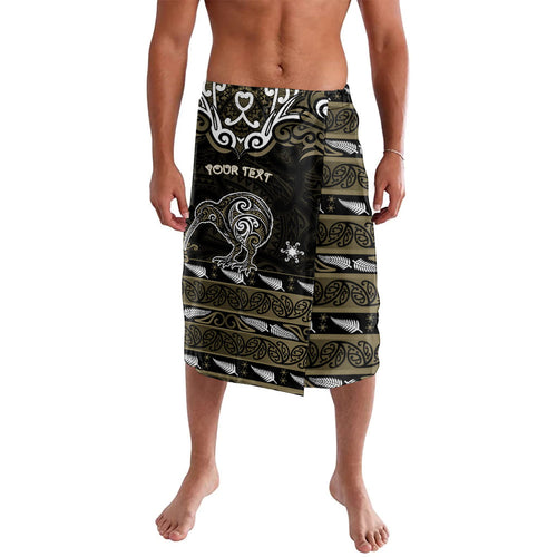 Personalised Waikato Tainui Aotearoa Meri Kirihimete Lavalava Maori Kiwi Bird Silver Fern Koru Pattern