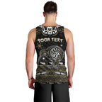 Personalised Waikato Tainui Aotearoa Meri Kirihimete Men Tank Top Maori Kiwi Bird Silver Fern Koru Pattern