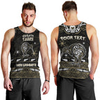 Personalised Waikato Tainui Aotearoa Meri Kirihimete Men Tank Top Maori Kiwi Bird Silver Fern Koru Pattern