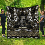 Waikato Tainui Aotearoa Meri Kirihimete Quilt Maori Kiwi Bird Silver Fern Koru Pattern