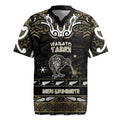 Personalised Waikato Tainui Aotearoa Meri Kirihimete Rugby Jersey Maori Kiwi Bird Silver Fern Koru Pattern