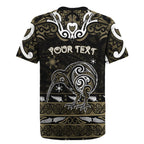 Personalised Waikato Tainui Aotearoa Meri Kirihimete Rugby Jersey Maori Kiwi Bird Silver Fern Koru Pattern