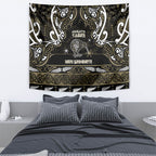 Waikato Tainui Aotearoa Meri Kirihimete Tapestry Maori Kiwi Bird Silver Fern Koru Pattern