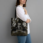 Waikato Tainui Aotearoa Meri Kirihimete Tote Bag Maori Kiwi Bird Silver Fern Koru Pattern