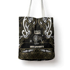 Waikato Tainui Aotearoa Meri Kirihimete Tote Bag Maori Kiwi Bird Silver Fern Koru Pattern