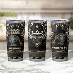 Personalised Waikato Tainui Aotearoa Meri Kirihimete Tumbler Cup Maori Kiwi Bird Silver Fern Koru Pattern