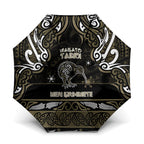 Waikato Tainui Aotearoa Meri Kirihimete Umbrella Maori Kiwi Bird Silver Fern Koru Pattern