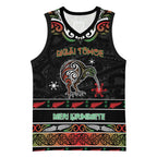 Personalised Ngai Tuhoe Aotearoa Meri Kirihimete Basketball Jersey Maori Kiwi Bird Silver Fern Koru Pattern