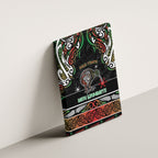 Ngai Tuhoe Aotearoa Meri Kirihimete Canvas Wall Art Maori Kiwi Bird Silver Fern Koru Pattern