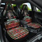 Ngai Tuhoe Aotearoa Meri Kirihimete Car Seat Cover Maori Kiwi Bird Silver Fern Koru Pattern