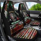 Ngai Tuhoe Aotearoa Meri Kirihimete Car Seat Cover Maori Kiwi Bird Silver Fern Koru Pattern
