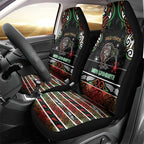 Ngai Tuhoe Aotearoa Meri Kirihimete Car Seat Cover Maori Kiwi Bird Silver Fern Koru Pattern