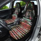 Ngai Tuhoe Aotearoa Meri Kirihimete Car Seat Cover Maori Kiwi Bird Silver Fern Koru Pattern