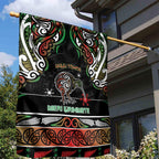 Ngai Tuhoe Aotearoa Meri Kirihimete Garden Flag Maori Kiwi Bird Silver Fern Koru Pattern