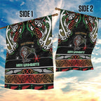 Ngai Tuhoe Aotearoa Meri Kirihimete Garden Flag Maori Kiwi Bird Silver Fern Koru Pattern