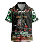 Personalised Ngai Tuhoe Aotearoa Meri Kirihimete Kid Hawaiian Shirt Maori Kiwi Bird Silver Fern Koru Pattern