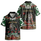 Personalised Ngai Tuhoe Aotearoa Meri Kirihimete Kid Hawaiian Shirt Maori Kiwi Bird Silver Fern Koru Pattern