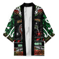 Personalised Ngai Tuhoe Aotearoa Meri Kirihimete Kimono Maori Kiwi Bird Silver Fern Koru Pattern
