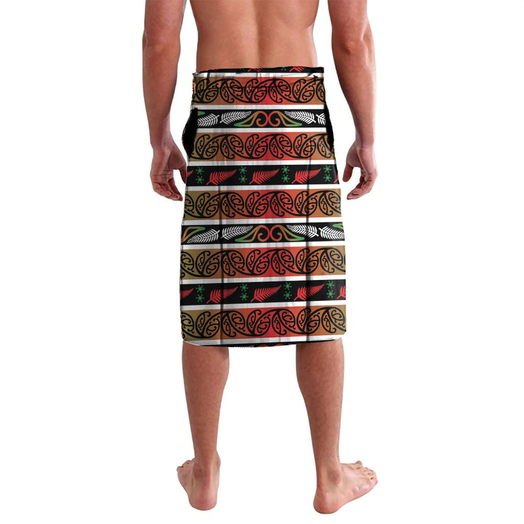 Personalised Ngai Tuhoe Aotearoa Meri Kirihimete Lavalava Maori Kiwi Bird Silver Fern Koru Pattern
