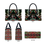 Ngai Tuhoe Aotearoa Meri Kirihimete Leather Bag Maori Kiwi Bird Silver Fern Koru Pattern