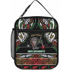Ngai Tuhoe Aotearoa Meri Kirihimete Lunch Bag Maori Kiwi Bird Silver Fern Koru Pattern
