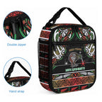 Ngai Tuhoe Aotearoa Meri Kirihimete Lunch Bag Maori Kiwi Bird Silver Fern Koru Pattern