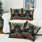 Ngai Tuhoe Aotearoa Meri Kirihimete Pillow Cover Maori Kiwi Bird Silver Fern Koru Pattern