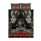 Ngai Tuhoe Aotearoa Meri Kirihimete Quilt Bed Set Maori Kiwi Bird Silver Fern Koru Pattern