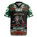 Personalised Ngai Tuhoe Aotearoa Meri Kirihimete Rugby Jersey Maori Kiwi Bird Silver Fern Koru Pattern